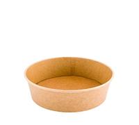 GRADISCO 50 Pezzi - Coppa Insalata Monouso Ecologica Ciotola Rotonda 1300 ml. Vaschetta compostabile di Cartone Kraft con Rivestimento Interno in PLA. 50 Scodelle da Asporto