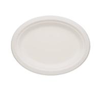 GRADISCO PIATTI OVALI COMPOSTABILI 100 pz - Adatti per ogni occasione. Ideali per alimenti caldi e freddi. Riscaldabile in microonde e forno. Misura 26x19 monouso in polpa di cellulosa/bagassa.