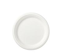 GRADISCO - Set da Tavola ecologici in bagassa usa e getta - Piatti Rotondi in polpa di cellulosa di colore bianco - Piatti da Tavola monouso resistenti ideali per la pizza (200, Ø32)