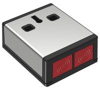 Grado 3 Doppio Push Pulsante Antipanico, Acciaio Inox - PADP3 Ss / BK