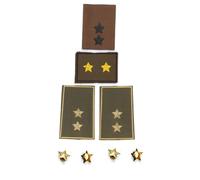 Grado Tenente Esercito Tubolari + Strappo + 4 Stelle a Vite Oro