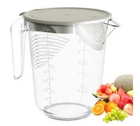 Graduated Mixing Jug - Transparent Pouring Vessel, High Capacity Beaker with Ergonomic Handle, Precise Fluid Ounce Milliliter Scale, Ideal for Home Chef Culinary School Catering Services