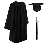 GraduatePro Bambini 2025 Toga Laurea con Cappello Tocco Prescolastico Scuola Materna Costume Unisex Nero 33