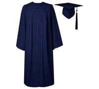 GraduatePro Toga Laurea e Tocco Cappello Uomo Donna Nappa Scuola Superiore Dottorato Cerimonia Universitaria Marina Militare 48=S