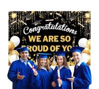 Graduation Backdrop,Sfondi Augurali per Laurea 2025 Decorazioni - per Cabina Fotografica con Sfondi Congratulazioni Decorazioni da Esterno per Giardino e Casa per Feste