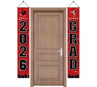 Graduation Banner 2026 - Party Decoration for Ceremony | Fabric Print with Gold Lettering Design, Indoor Outdoor Hanging Sign, Class Achievement Backdrop Display