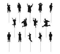 Graduation Cake Topper, topper per cupcake di laurea, Puntine di laurea per la decorazione alimentare, set di 14 pezzi con piccole decorazioni alimentari, decorazioni per cupcake di laurea