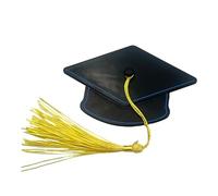 Graduation Cap Hair Clip - Small Tasseled Mortarboard Pin, Adorable Academic Headwear Barrette, Durable Metal Clasp Decoration With Firm Hold | Ideal For Graduate Party Beach Vacation Daily Outfit