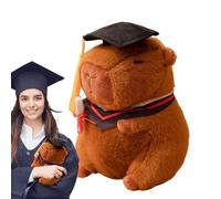 Graduation Capybara Plush - Commemorative Display Toy, Keepsake Gift Figure for Graduation, Soft Memory Companion, Stuffed Animal Collectible with Removable Hat, Celebration Plush Doll for Achievement