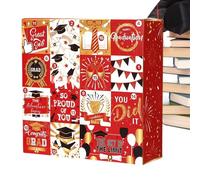 Graduation countdownCalendar Box 2026 Fillable 16 Day Gift countdown- Empty Grad for Students | Sturdy Cardboard Storage Design, Creative Fillable Compartment System, Festive Graduation