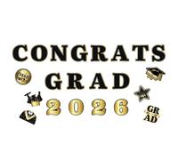 Graduation Decor Set - 22 Piece Strong Magnetic Reusable Stickers Decals, Celebration Car Decoration Kit | Class Car Cruise Fridge Mailbox Door Ship Party Caps Gown Theme