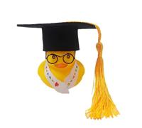 Graduation Ducks Yellow Duck Ornament With Graduation Cap Decor