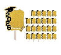 Graduation Fans Blank | 24 piece Double Sided DIY Frame Decorations,Class of 2026 Photo Cutout Face Fans Handle | for Souvenirs Wedding Travel School College Birthday Festival Congrats