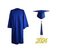 Graduation Gown Cap Tassel Set - Polyester Multiple Sizes Graduation Cap Gown 2021 Year Ornament Breathable Fabric | Unisex Comfortable Academic Robe Graduations Outfit For School Church Choir