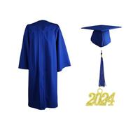 Graduation Gown Cap Tassel Set - Polyester Multiple Sizes Graduation Cap Gown 2021 Year Ornament Breathable Fabric | Unisex Comfortable Academic Robe Graduations Outfit For School Church Choir