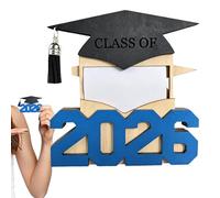 Graduation Money Holder, Wooden Keepsake Box, 12cm Hat Shaped Container with Secure Lid, Class Of 2026 Gift Prep, Tamale Style Storage with Easy Grip, Student Supply for High School & College