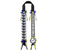 Graduation Money Lei Necklace - Ribbon Cord Display for Celebration Events | Satin Fabric with Bill Holder Slots, Decorative Gift Accessory for Senior Ceremony Photo Booth Keepsake