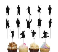 Graduation Theme Style: Featuring a student in a bachelor's gown, this wh | Graduation Theme Style: Featuring a student in a bachelor's gown, this whimsical topper enriches the graduation ambiance, e