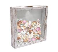 GraduationMall 20x20cm Ticket Shadow box Cornice per Esporre Ricordi e Souvenir,Tappo per Vino,Bianco Scatola di Memoria,Cornici per Foto per Oggetti