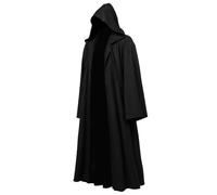 GraduationMall Mantello con cappuccio Mantello Cavaliere Fancy Cool Halloween Costume Cosplay Mantello per adulto Nero S