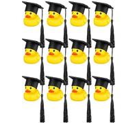 Graduierung Rubber Ducks - Weiche Niedliche Mini-Abschluss-Enten Mit Schwarzem Abschluss-Hut | Gastgeschenke Für Geburtstagsfeier, Gastgeschenke Dekoration, Abschlussgeschenke, Abschlussfeier