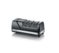 GRAEF CX125 Affilalame elettrico con rivestimento in diamante, 3 livelli, angolo 15°, per coltelli da cucina, caccia, industriali e seghettati, nero