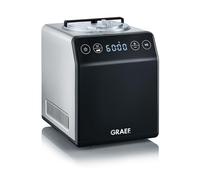 Graef Macchina per gelato IM700EU in acciaio inox, con controllo crema, timer, display touch, funzione yogurt, contenitore estraibile per gelato in acciaio inox con apertura di ricarica, facile da