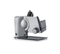 GRAEF S32100 Affettatrice elettrica multifunzione, inclinabile, salumi, formaggi, pane e molto altro ancora, con spessore di taglio regolabile in continuo, argento