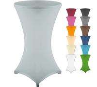 Gräfenstayn Fodera per Tavolino da Bar Diana Certificate Öko-Tex Siegel Standard 100 - Diversi Colori e Dimensioni per Tavolini del Diametro di Ø60, Ø70, Ø80 cm (Grigio, Ø80)