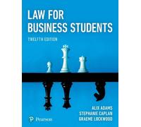 Graeme Lockwood Alix Adams Stephanie Capla Law for Business Student (Tascabile)