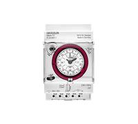 Grässlin 01.28.0001.1 talento 111 timer analogico guida DIN 3 moduli 230 V | Guida DIN, meccanico, 1 canale, programma giornaliero, morsetto a innesto, 15 min, LED 180 W, alogena 1100 W, IP20, 50 Hz