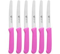 Gräwe, coltelli da tavola, 6 pezzi Pink | Coltello da colazione per panini, pane, baguette e pomodori con lama in acciaio inox e manico ergonomico in polipropilene