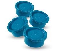 GRÄWE Coperchio per bottiglie di vetro Sodastream Penguin e Crystal, set di 4 coperchi per bottiglie, coperchio assolutamente denso, turchese