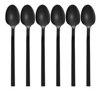 GRÄWE Cucchiaio da caffè, serie Lisbon, set di 6, nero, cucchiaino, acciaio inossidabile rivestito in titanio, cucchiaio da dessert, cucchiaino da caffè, cucchiaino, lavabile in lavastoviglie