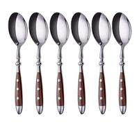 Gräwe Nürnberg Set di 6 cucchiai da tavola, cucchiai da minestra, colore: marrone