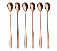 GRÄWE Set di Cucchiai per Latte Macchiato, Oro rosso, 6 pz, 22 cm, Cucchiai lunghi, Cucchiai da dessert, Cucchiai da gelato, Cucchiai per caffè freddo, Acciaio inossidabile, lavabili in lavastoviglie.