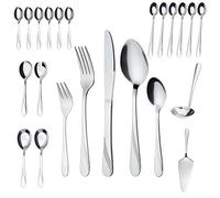 GRÄWE, set di posate per 6 persone, 48 pezzi, posate da tavola e da portata, in acciaio inox, senza nickel, serie "Stralsund"