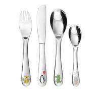 GRÄWE Set di posate per bambini Giungla, set di posate in acciaio inossidabile, forchetta per bambini, cucchiaio per bambini, coltello per bambini, confezione regalo