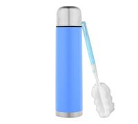 GRÄWE Thermos da 1 litro in acciaio inox, thermos, thermos, da viaggio con bicchiere, a prova di perdite, lavabile in lavastoviglie, colore: azzurro