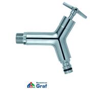 Graf Design Chrom-Auslaufhahn Valvola Stop, Misura 19 MM (3/4 ") /# 862103