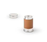 Graf von Faber-Castell 118513 - Affilatoio Epsom Cognac, in metallo placcato in platino e rivestito in cuoio
