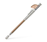 Graf von Faber-Castell 118567 - Matita perfetta con prolunga, temperino e gomma, finitura platino, marrone