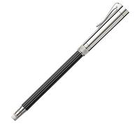 Graf von Faber-Castell 118568 - Matita perfetta con estensore, temperino e gomma, placcata in platino, nero