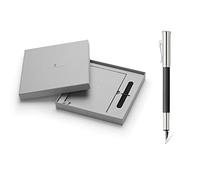 Graf von Faber-Castell Guilloche 146548, Set con penna stilografica M, taccuino in lino e confezione regalo