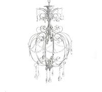Grafelstein, lampadario bianco in stile shabby chic, lampada da soffitto a un braccio