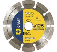 GRAFF Disco da Taglio Diamantato 125 mm per Pietra, Cemento armato, Granito, Calcestruzzo, Cemento anticato - Disco Diamantato Professionale per Smerigliatrici Angolari - Altezza Segmento 10mm