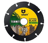 GRAFF Termit 125mm Mola da Taglio per Legno e Plastica Laminato - Carbide Multi Wheel per Smerigliatrice Angolare - Disco da Taglio Legno 125 mm