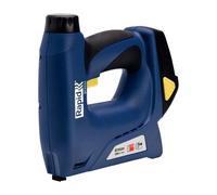 Rapid BTX530 Graffatrice Elettrica per Graffette n. 53 e Chiodini n. 8, Batteria da 1300 Colpi per Carica, Potenza Regolabile, Adatta per Lavori di Tappezzeria su Mobili, fissaggio di Tessuti e Moquette (5000128)