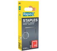Rapid 40109512 No. 53 Graffe a filo fine in acciaio INOX 12 mm, 12mm