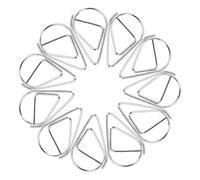 Graffetta - 50Pcs Graffette di Carta,Forma di Goccia d'Acqua Segnalibro Graffetta in Metallo, Piccole Fermagli per Carta,Graffette per Documenti Scuola Ufficio Forniture Libro Memo(25*16mm ) (Argento)